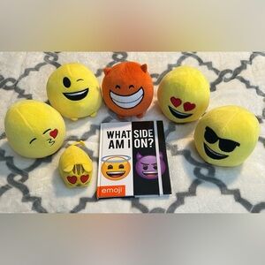 Bundle Lot of 6 Emoji Plushies & Journal